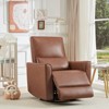 Swivel Rocking Recliner Chair, Glider Rocking Chair, Manual Upholstered Faux Leather Recliner with Lumbar Support, Nursery Rocking Recliner - 2 of 4