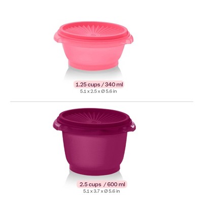 Tupperware (Set of 4) Heritage Food Storage Container Set Pink