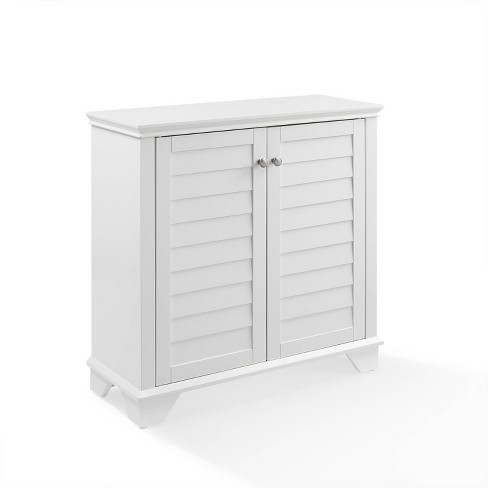 Crosley Lydia Tall Bathroom Cabinet in Gray