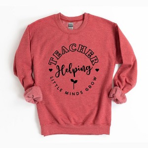 Simply Sage Market Women's Graphic Sweatshirt Helping Little Minds Grow Circle - 1 of 4
