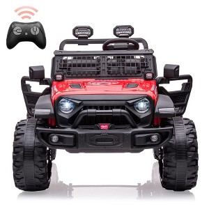 24V Kids Ride on 2 Seaters Electric Car with Remote Control, 2 * 120W Motors Battery Powered 20" Extra Large Seats+15.5" XL Wheels - 1 of 4