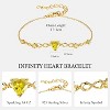 Infinity Heart Birthstone Bracelet, 925 Sterling Silver Adjustable Charm Link Jewelry, Gift for Women Wife Mom - 4 of 4