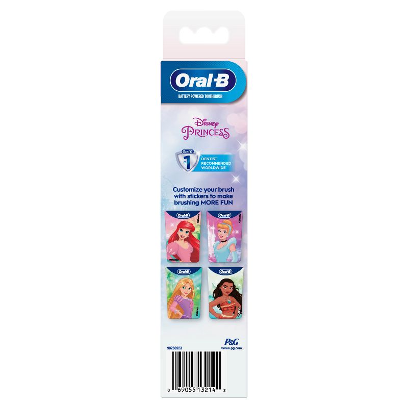 Oral-B Kids&#39; Soft Bristles Battery Toothbrush Featuring Disney&#39;s Princesses with Replaceable Brush Head, for ages 3+, 5 of 15
