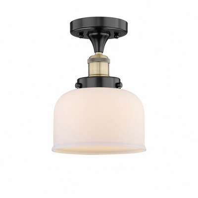 Bell - 1 Light Semi-Flush Mount In Industrial Style-8.25 Inches Tall and 6.5 Inches Wide