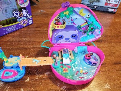 Polly Pocket Dolls And Playset, Travel Toys, Sloth Family 2-in-1 Purse ...