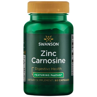 Swanson Mineral Supplements Zinc Carnosine - Featuring Pepzingi 60 Caps.