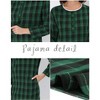 cheibear Womens Nightgown Sleepshirt with Pockets Lounge Sleepwear Plaid Pajama Dress - 4 of 4