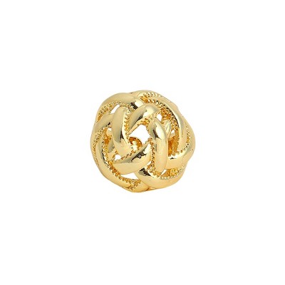 SOHI Women's California Gold The Basket Weave Statement Ring