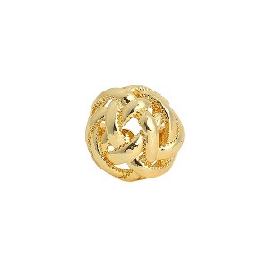 SOHI Women's California Gold The Basket Weave Statement Ring - 1 of 4