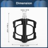 Unique Bargains Cycling Bike Pedal 9/16" Spindle Plastic for Road Mountain BMX MTB Bike Black - 3 of 4