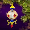 Morawski 7.75 In Mod Glow Eclipta Scroll Extensions Flowers Teardrop Tree Ornaments - 2 of 4