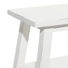 Farmhouse Solid Wood Bench White - Olivia & May: Vintage Style, 2-Seater, No Assembly Required - 3 of 4