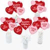 Big Dot of Happiness Conversation Hearts - Valentine's Day Party Centerpiece Sticks - Table Toppers - Set of 15 - 2 of 4