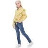 Girls Summer Crop Tops Long Sleeve Button Down Shirt for Girl 3-12Y - 4 of 4