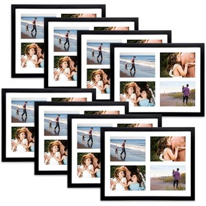 Golden State Art 12x16 Wood Collage Picture Frame 0.84 Inch Thickness for Four 5x7 Picture - Pack of 8 - 1 of 4