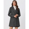 INSPIRE CHIC Women's Notched Lapel Double Breasted Raglan Sleeve Winter Coat - 2 of 4