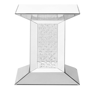 Elegant Lighting 12 inch Crystal End Table in Clear Mirror Finish - 1 of 4