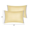 Unique Bargains Envelope Closure Cooling Soft Satin Polyester Pillowcases Queen 20"x30" 2 Pcs - 4 of 4