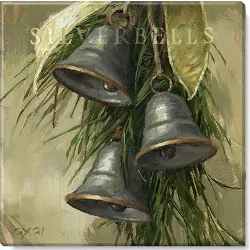 Sullivans Darren Gygi Silver Bells Canvas, Museum Quality Giclee Print, Gallery Wrapped, Handcrafted in USA 9"W Silver
