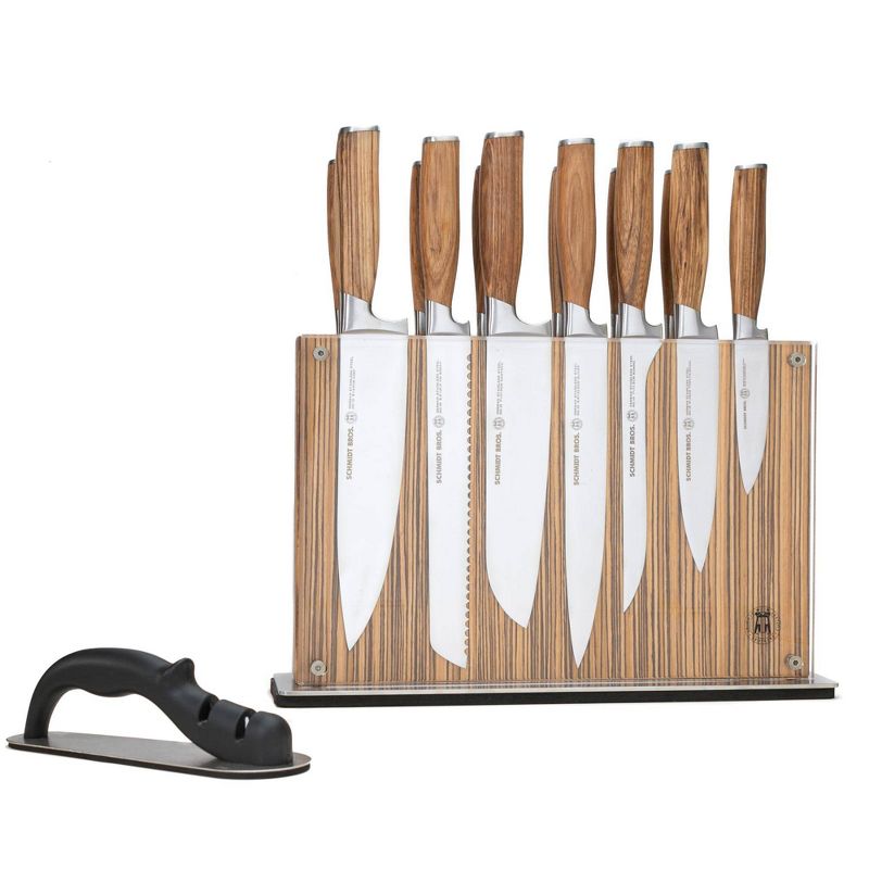 Schmidt Brothers Cutlery Zebra Wood 15pc Knife Block Set, 2 of 11