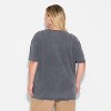 Women's Dracula Oversized Short Sleeve Graphic T-Shirt - Washed Black - 3 of 3