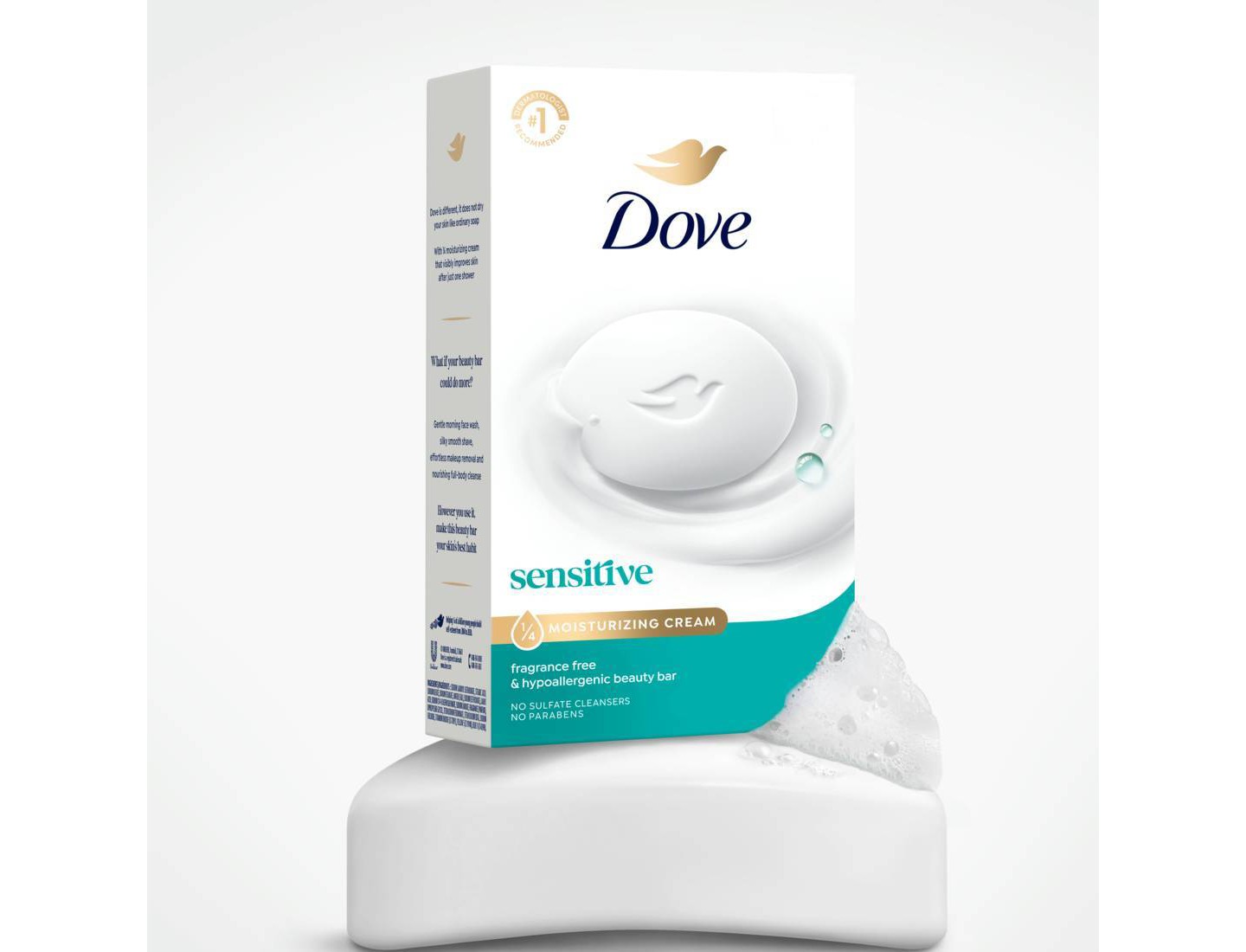 Крем-мыло Dove Beauty Sensitive Skin без отдушки, 4 шт. по 3.75 oz — фото 8