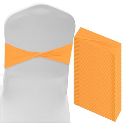 Unique Bargains Polyester Strong Stretchability Wedding Party Chair Sashes 50 Pcs
