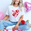 Heart Stitching Patchwork Print - Women's Short Sleeve Graphic T-Shirt - 3 of 4