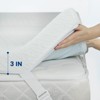 3 in. Gel Memory Foam Mattress Topper with Bamboo Cover White/Gray- Breathable & Supportive - 2 of 4