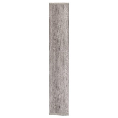 Transitional Driftwood Gray 70.75" Wooden Cube Bookcase