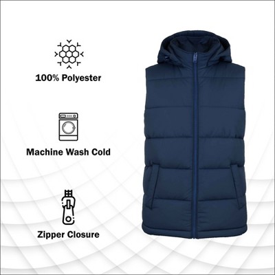 Spire By Galaxy Men's Heavyweight Hooded Puffer Vest — фото 6