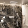 CASAINC 16 inches Ceiling Square Mounted Luxury Shower System with Handheld Spray & 5 Spray Pattern, Brushed Gold - 2 of 4