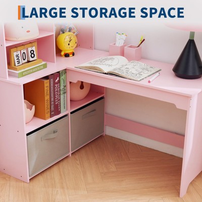 Study Desk and Chair Set，Kids Study Desk - Ideal for Boys and Girls Ages 3-8