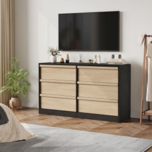 Garvee Drawer Dresser for Bedroom, Modern Wooden Chest of Drawers, Double Dresser Organizer with Large Storage for Living Room, Nursery - 1 of 4