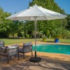 Tangkula 50lbs Round Resin Umbrella Base Rattan Designed Outdoor Umbrella Stand W/ Lockable Wheels - 3 of 4