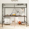 GDFStudio Dominic Metal Twin Bunk Bed with Ladder and Guardrails - 2 of 4