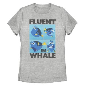 Women's Finding Dory Fluent in Whale T-Shirt - 1 of 3