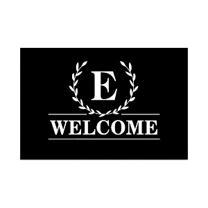 Personalization Mall Laurel Wreath Personalized Letter Doormat - 18" x 27" - 1 of 1