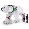 16' Animated Inflatable Polar Bear Mother & Cub lightshow - 3 of 4