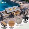 CAVINAS Patio Couch Set, Acacia Wood Patio Conversation Sets, Patio Sofa Set with Cushions and Coffee Table for Garden - 2 of 4