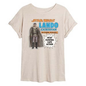 Women's - Star Wars - Lando Action Figure Oversized Graphic T-Shirt - 1 of 4