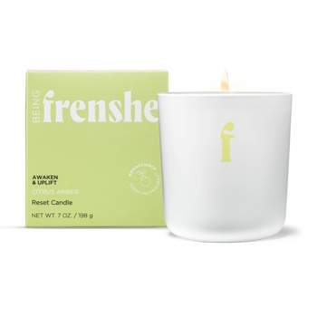 Being Frenshe Reset Candle with Essential Oils to Awaken & Uplift - Citrus Amber - 7oz