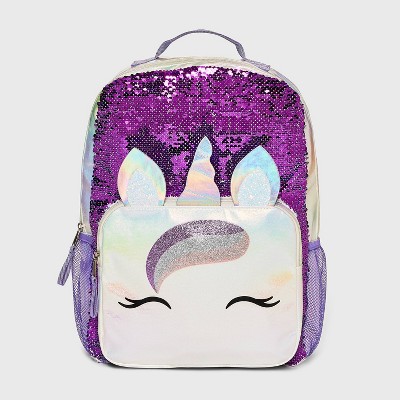 Kids&#39; 16.8&#34; Unicorn Pocket Backpack - Cat &#38; Jack&#8482; White/Purple_1