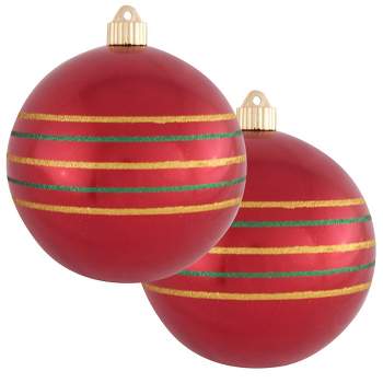 Haute Décor Jingle Bell Christmas Tree Ornament Set 6pc Red