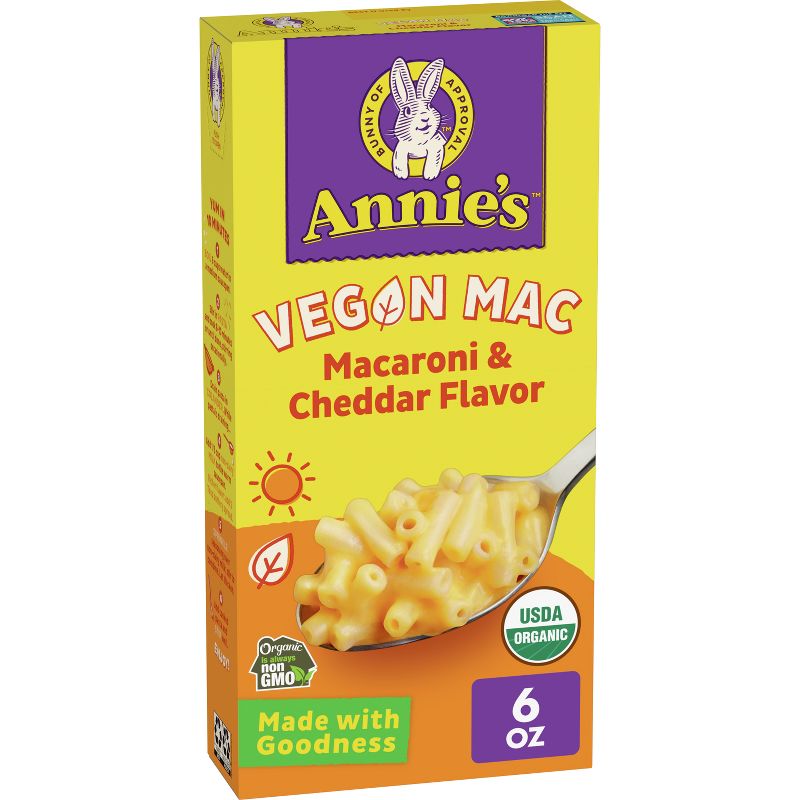 Annie's Organic Vegan Mac Cheddar Flavor - 6oz, 1 of 18