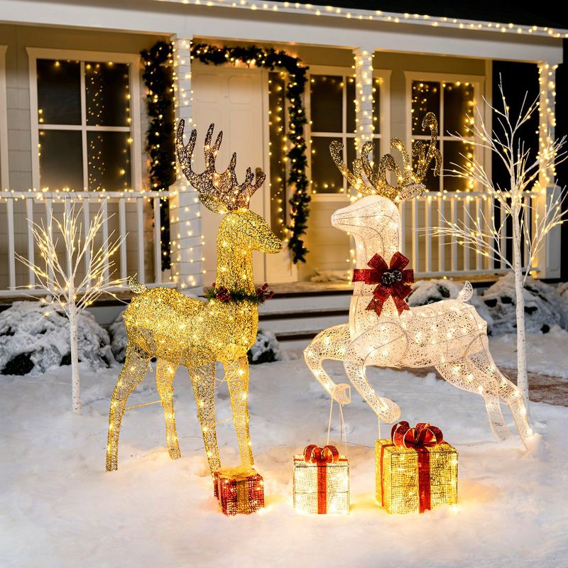 Joiedomi 5ft Jumping Reindeer Buck Yard Light Christmas Decoration Deer Yard Lights Decor  for Yard Garden Lawn, 4 of 7