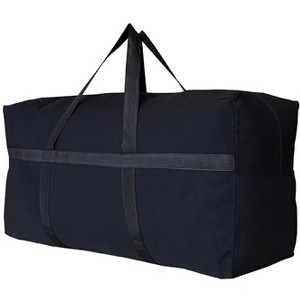 Extra Large Storage Canvas Duffle Bag for Travel, Black Oversized Giant Big Traveling Duffle Bag - 1 of 4