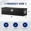 Mlezan Steel Truck Bed Tool Box: Lockable, Heavy-Duty Storage for Truck, Pickup, RV, or Trailer. Black Utility Box for Tools and Supplies. - 2 of 4
