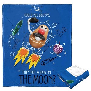 Hasbro Mr. Potato Head A Yam On The Moon Silk Touch Throw Blanket 50x60 Inches - 1 of 4