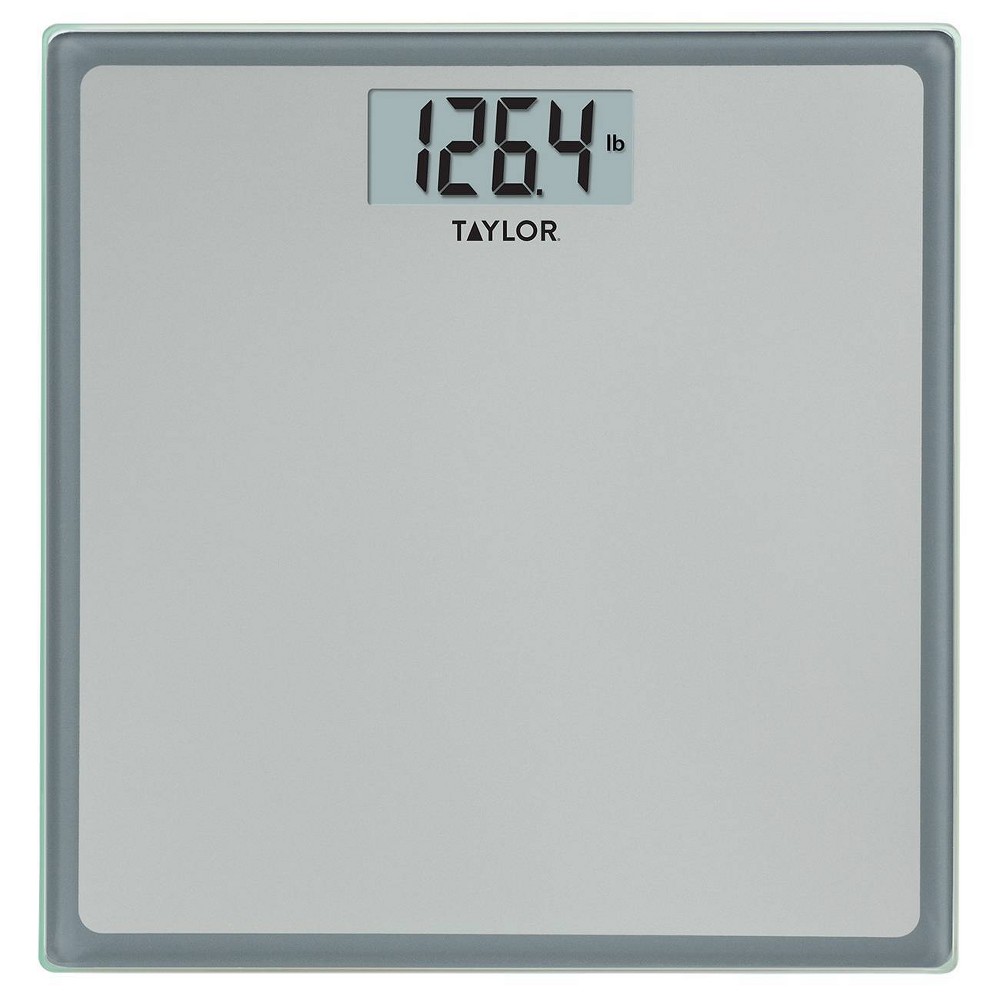 UPC 077784012901 product image for Digital Glass Bathroom Scale Gray/Silver - Taylor | upcitemdb.com